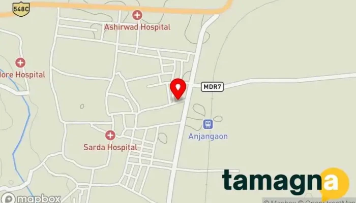 map of Aasta Xerox And Lamination Center Computer support and services in Amravati, Anjangaon