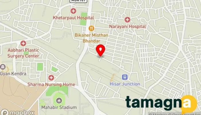 map of Bindushree Computers and Peripherals Electronics store in Hisar