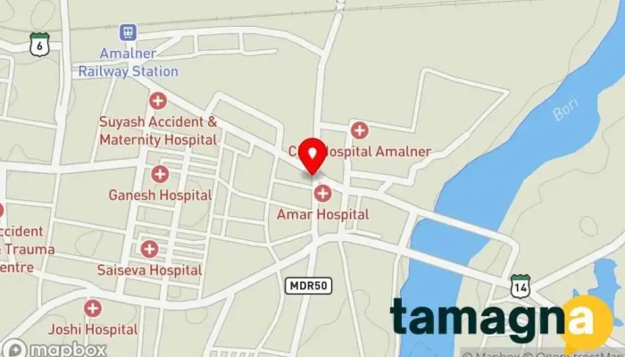 map of DX MINI RELIANCE STORE ,AMALNER Telecommunications service provider in Amalner