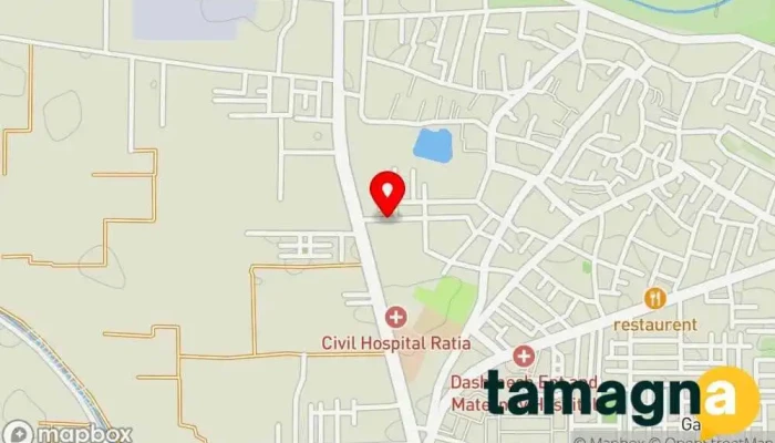 map of Ganpati Mobiles Cum Laptop gallery Computer store, Airline ticket agency, Cell phone store, Train ticket agency in Ratia