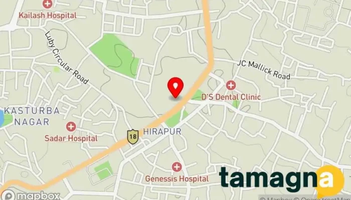 map of HP World - Dhanbad Computer store in Urmila Towers