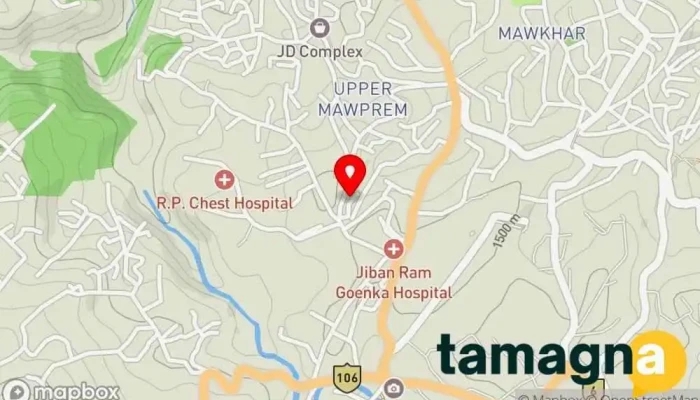 map of Lapcare Computer accessories store, Computer hardware manufacturer, Computer software store, Electronic parts supplier, Electronics company in Nong Kseh Rim, Shillong