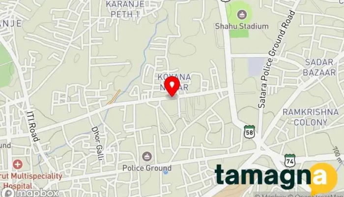 map of Laptop World Satara Electronics store in Gulmohar Complex