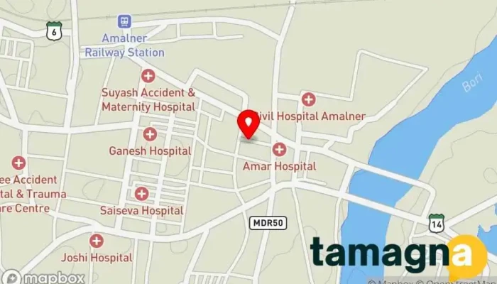 map of M.T.Golechha Market Supermarket in Amalner