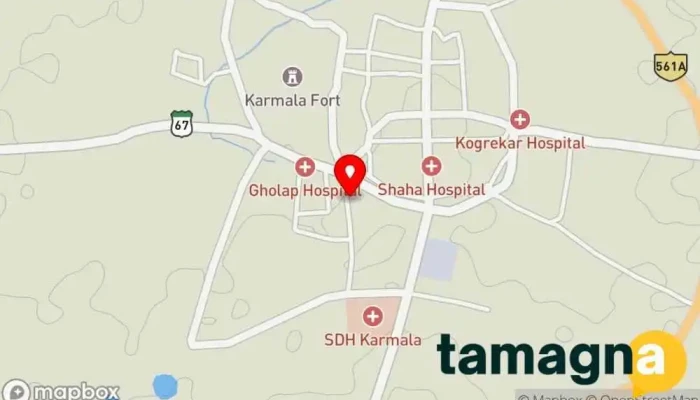 map of Shreetej Computers and online center Karmala Computer service in Jean Maidan Gala no 47