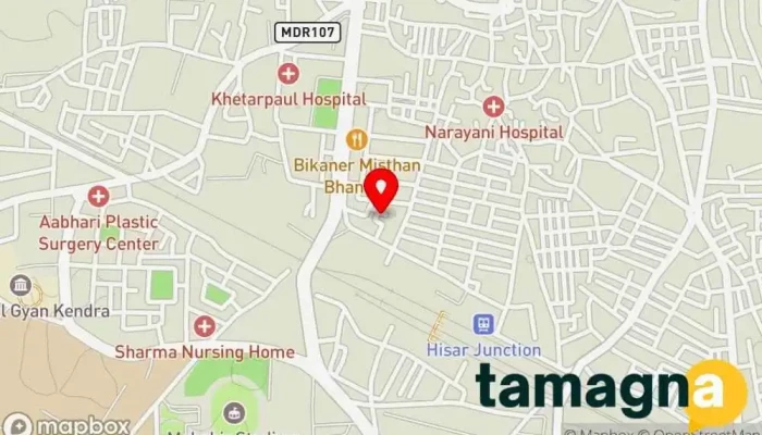 map of Soni Computer Computer wholesaler, Computer service, Lamination service, Printer ink refill store, Printer repair service in Hisar