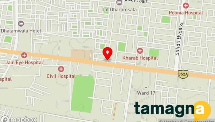 map of Sunrise Opticlals Sunglasses store in Jind