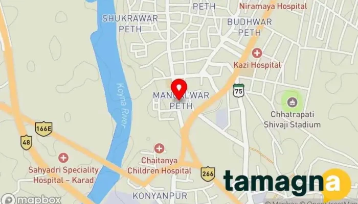 map of Suyash Infotech, Karad Computer store in Mangalwar Peth